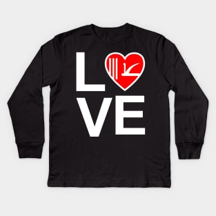 Love For Kashmir - Kashmir Flag Heart Shaped Kids Long Sleeve T-Shirt